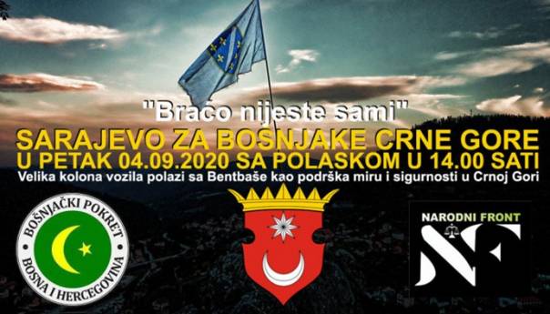 U Sarajevu danas protestna vožnja u znak podrške Bošnjacima Crne Gore