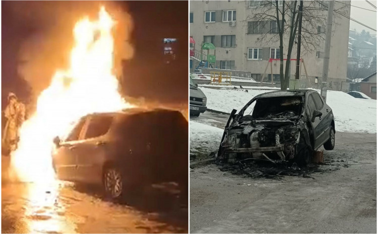 U Sarajevu izgorio automobil, policija obavlja uviđaj