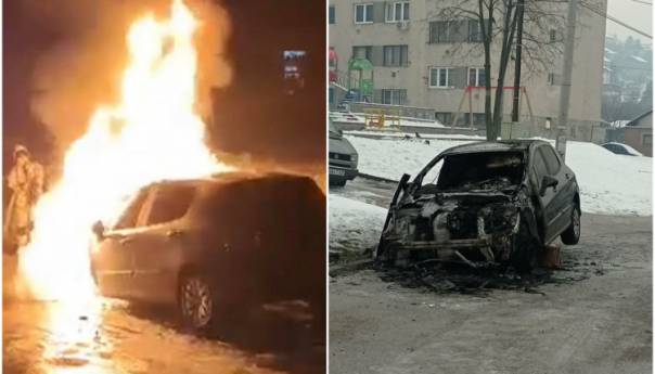U Sarajevu izgorio automobil, policija obavlja uviđaj