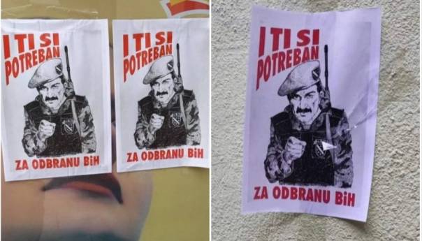 U Sarajevu osvanuli plakati "I ti si potreban za odbranu BiH"