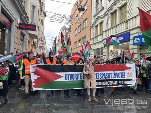 Novi protest podrške Palestini u Sarajevu: 'Otvorite granice! Spasite živote!'