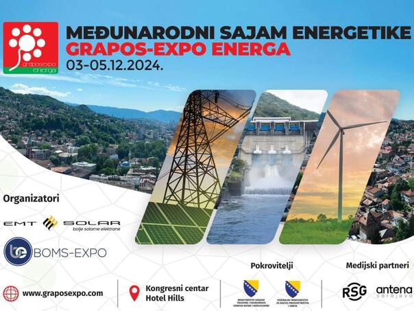 U Sarajevu počinje Međunarodni sajam energetike 'Grapos Expo Energa'