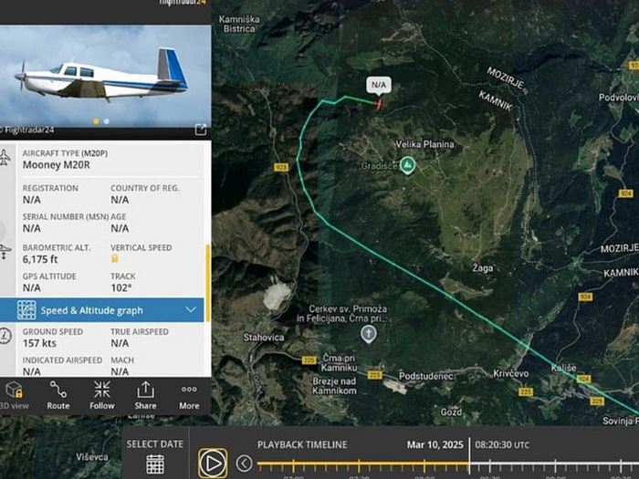 U Sloveniji nestao mali avion koji je poletio iz Zagreba, prekinuta komunikacija
