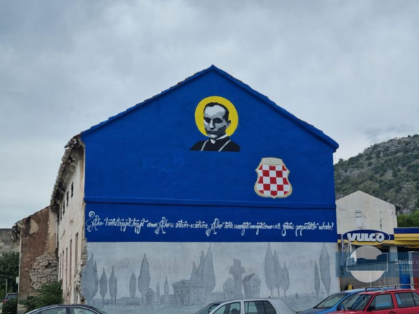 U Stocu izbrisan dio murala na kojem su oslikane granice fašističke tvorevine NDH