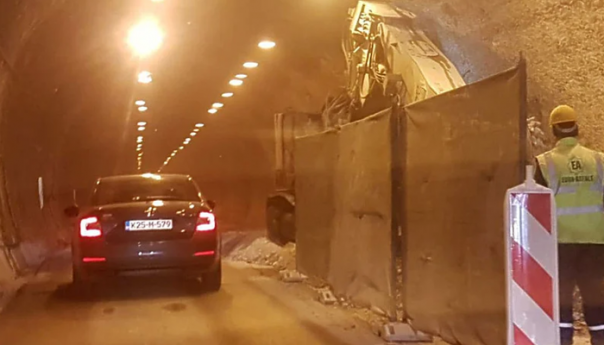 U toku radovi u tunelu Crnaja, saobraćaj se odvija jednom trakom