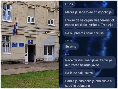 U Trebinju uhapšen srednjoškolac: Prijetio pokoljem u školi