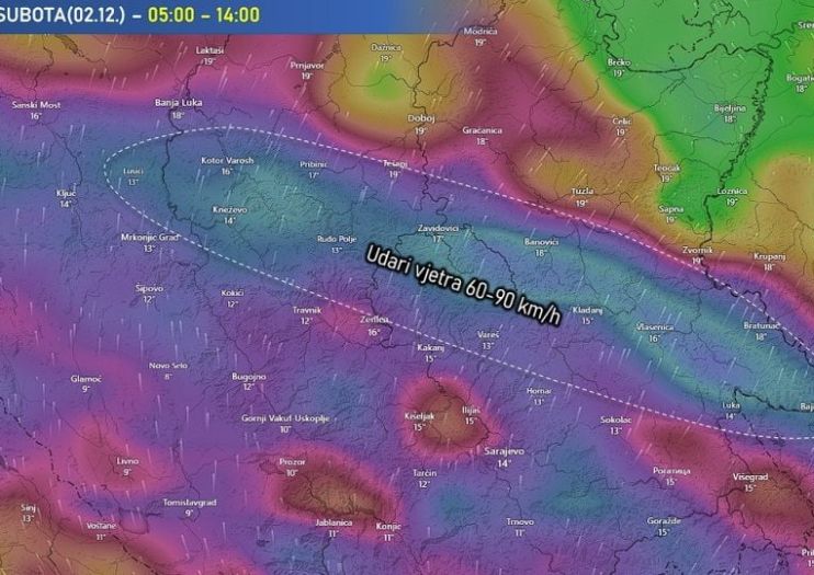 U Tuzli sinoć izmjeren čak 21 stepen, za danas najavljeni orkanski udari vjetra