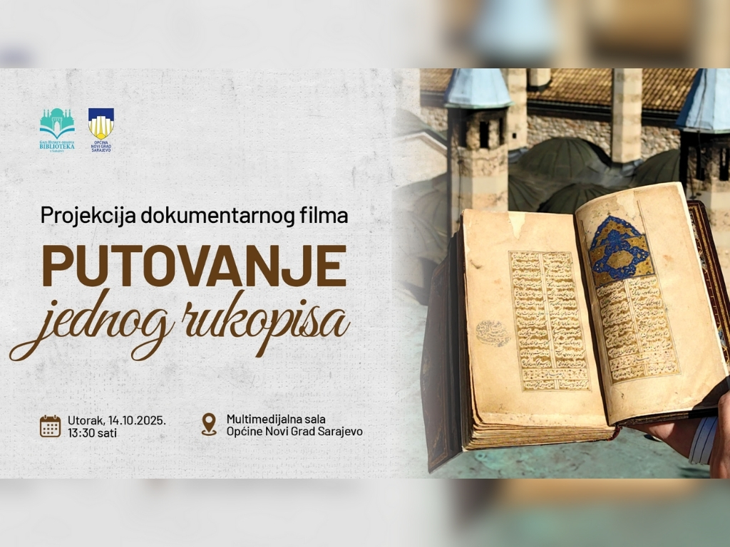 U utorak projekcija filma "Sarajevski divan: Putovanje jednog rukopisa"