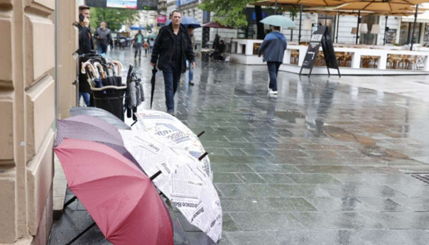 U većem dijelu BiH kiša, poslijepodne postepeno razvedravanje