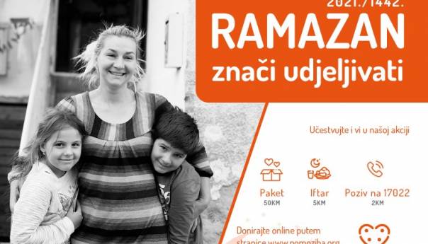 Udruženje Pomozi.ba pokreće akciju 'Ramazan 2021' za sve ljude u potrebi