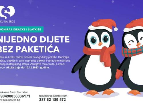 Udruženje 'Ruku na srce' - Nijedno dijete bez paketića