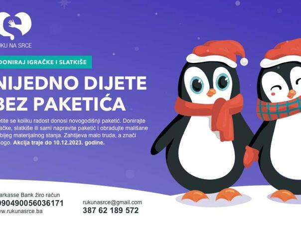 Udruženje 'Ruku na srce' - Nijedno dijete bez paketića