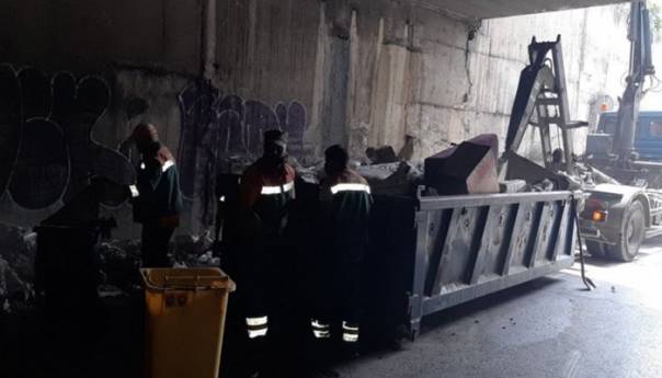 Uklonjena divlja deponija u tunelu u Ulici Hakije Kulenovića