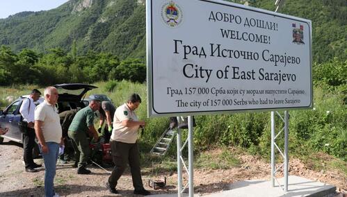 Uklonjena sramotna tabla postavljena na ulazu u I. Sarajevo