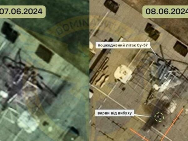 Ukrajinci objavili slike: Oštećen najnapredniji ruski avion Su-57