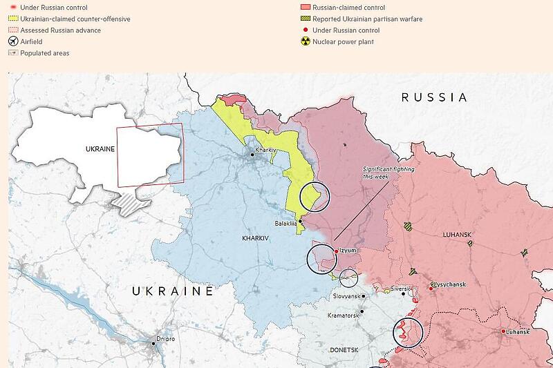Ukrajinske snage povratile kontrolu u Balakliji u oblasti Harkova