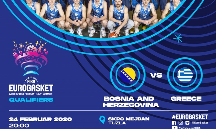 Ulaznice za košarkaški meč BiH - Grčka sutra u prodaji u Tuzli