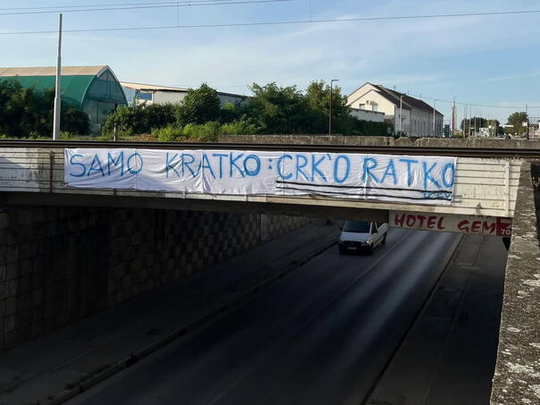 Ultrasi iz Vinkovaca poslali jasnu poruku: Samo kratko, crk'o Ratko