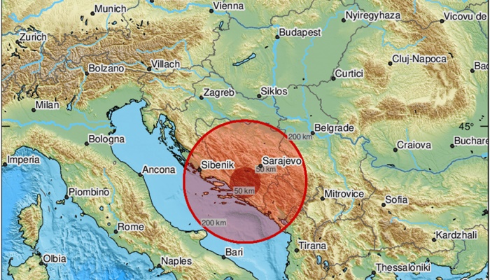 Umjeren potres pogodio Hercegovinu, treslo se i u Hrvatskoj