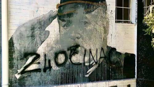 Uništeno više grafita podrške Ratku Mladiću u Novom Sadu