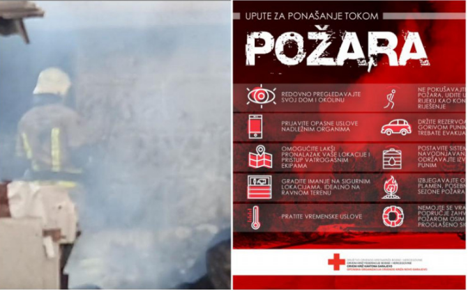 Upute Crvenog križa kako se ponašati u slučaju požara