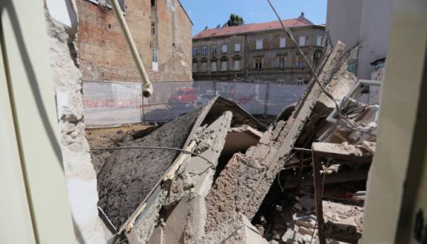 Urušio se dio zgrade u centru Zagreba