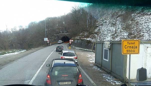 Usporen saobraćaj zbog pripremnih radova na tunelu Crnaja