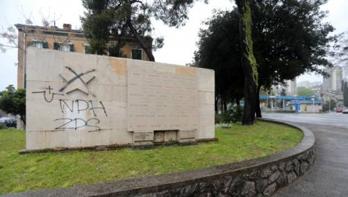 Ustaškim simbolima oskrnavljen antifašistički spomenik u Rijeci
