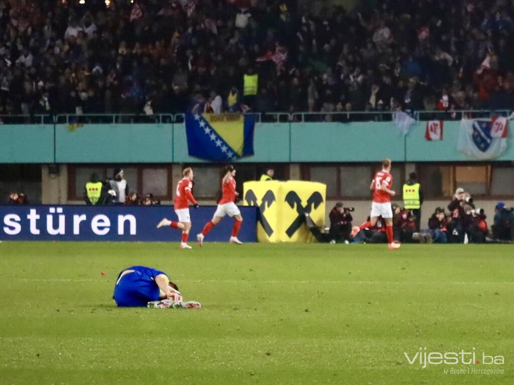 UŽIVO: Austrija - BiH 0:1, poništen gol Austrije, kraj prvog poluvremena