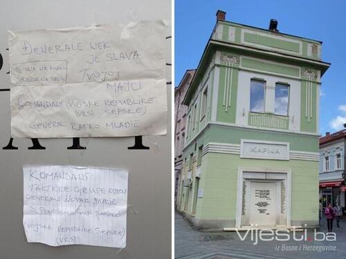 Uznemirujuće poruke na tuzlanskoj Kapiji: 'Đenerale nek je slava' ...