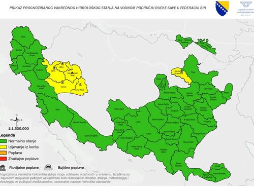 Vanredno hidrološko stanje u USK i TK, moguće izlijevanje rijeka Sane, Sanice i Spreče