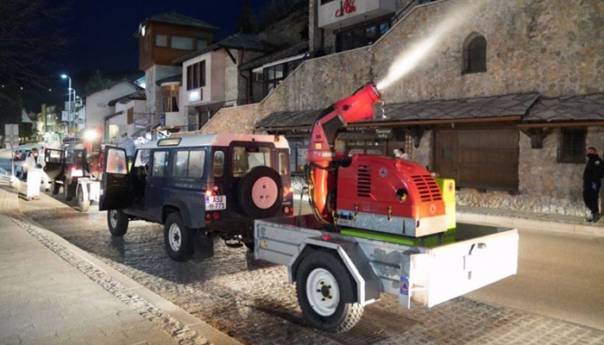 Večeras dezinfekcija javnih površina u Mostaru