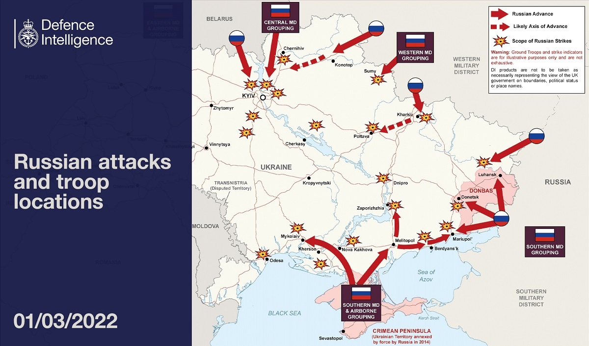 Velika Britanija objavila kartu s ruskim napadima