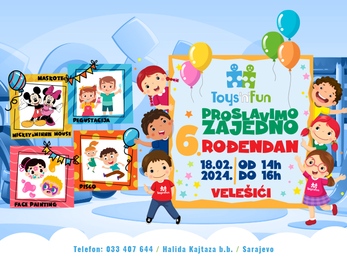 Velika zabava u Toys'n'Fun igraonici 18. februara