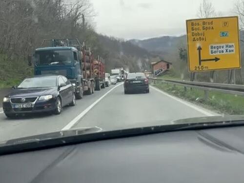 Velike gužve zbog radova na magistralnom putu Zenica-Žepče