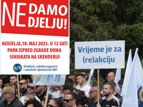 Veliki protest radnika u trgovini u nedjelju u Sarajevu: Ne damo nedjelju!