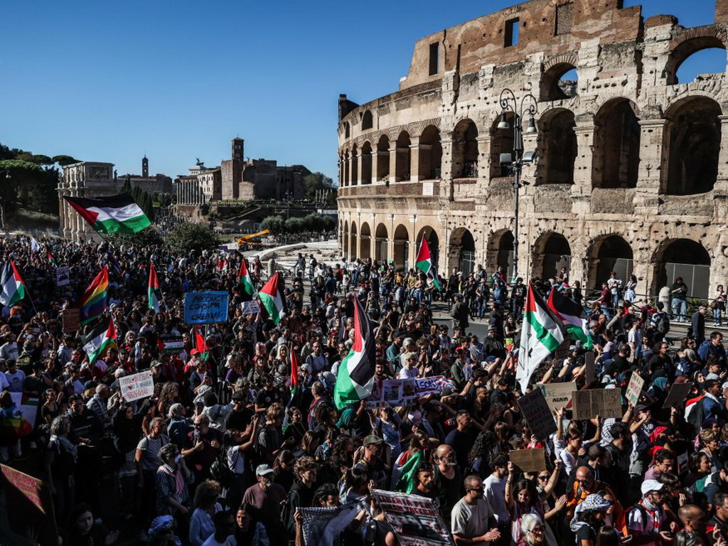 Veliki protest za Palestinu u Rimu