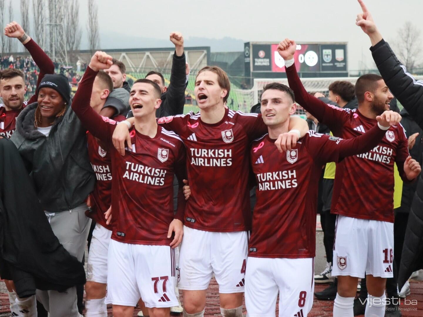 Veliko slavlje navijača i fudbalera Sarajeva: "Šuti, samo šuti..."