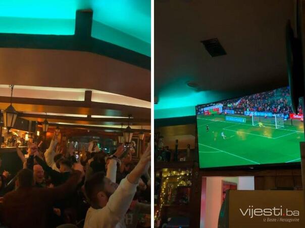 Veliko slavlje u kafićima nakon pobjede BiH u Velsu