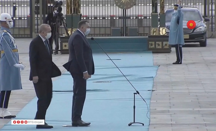 Video: Erdogan dočekao članove Predsjedništva BiH