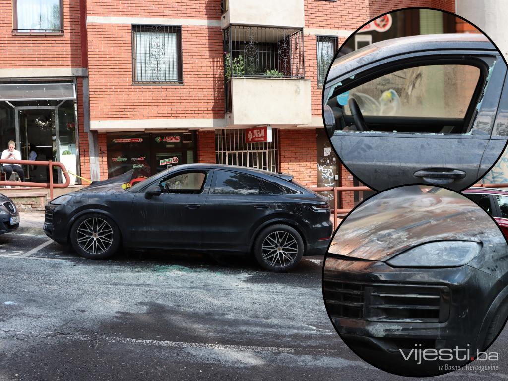 Video&Foto: Zapaljen Porsche u Sarajevu