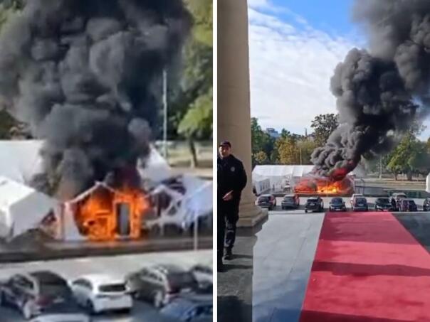 Video: Drama u Beogradu - gori Ćacilend!