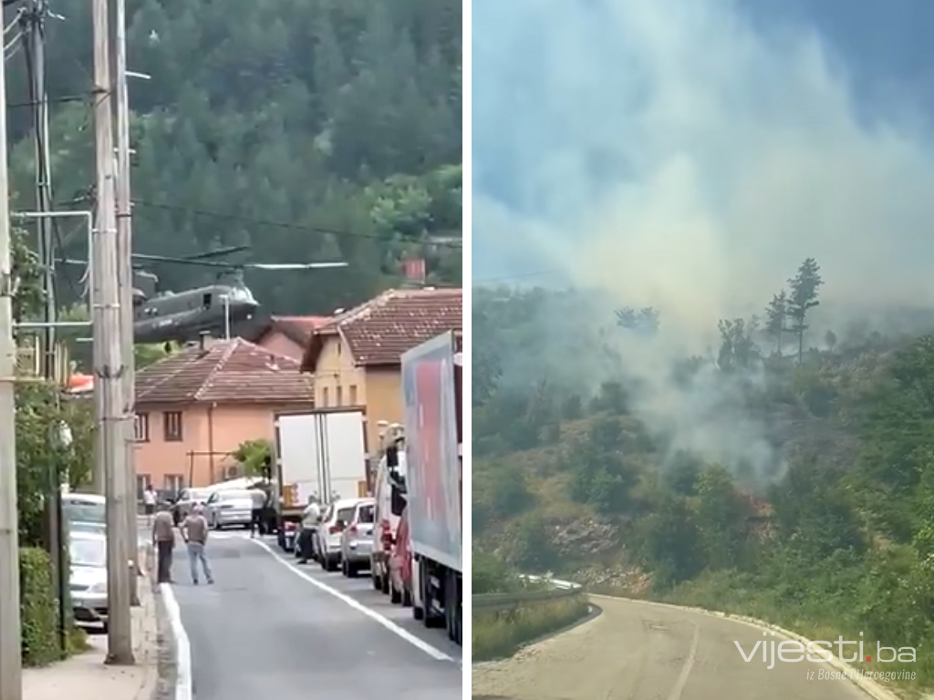 Video: Helikopteri OSBiH gase požare u Hercegovini