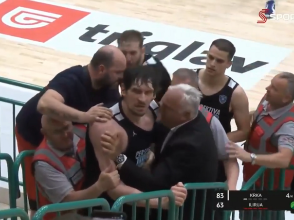 Video: Marjanović krenuo na navijača, Dončić ga smirivao