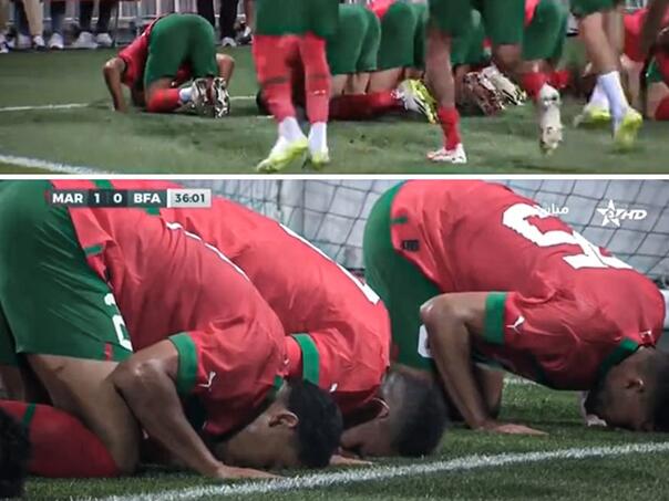 Video: Marokanci na sedždi nakon postignutog gola