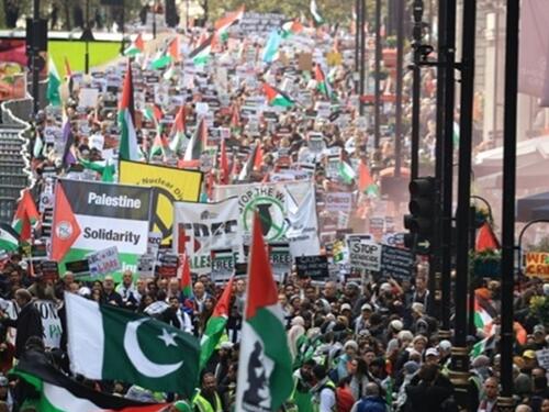 Video / Masovni protest u Londonu: 'Sloboda za Palestinu'