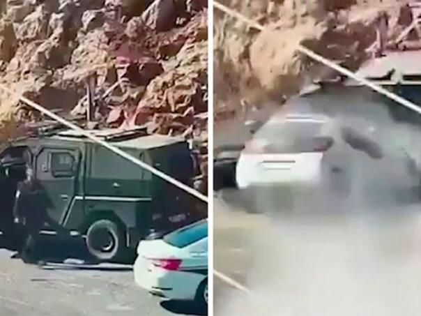 Video: Palestinac se punom brzinom zakucao u izraelski oklopnjak