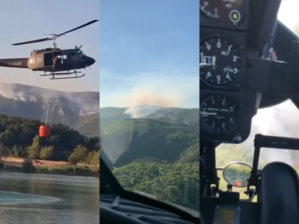 VIDEO: Pogledajte kako helikopter OS BiH precizno gasi požar kod Gruda