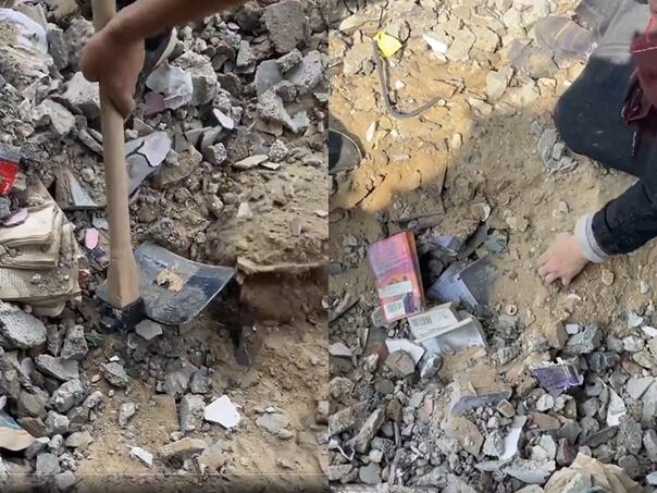 VIDEO: Porodica traži hranu ispod ruševina u Gazi