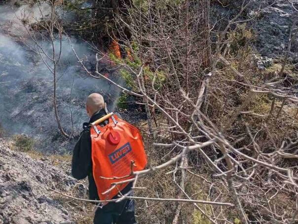 Video: Požar na granici BiH s Crnom Gorom